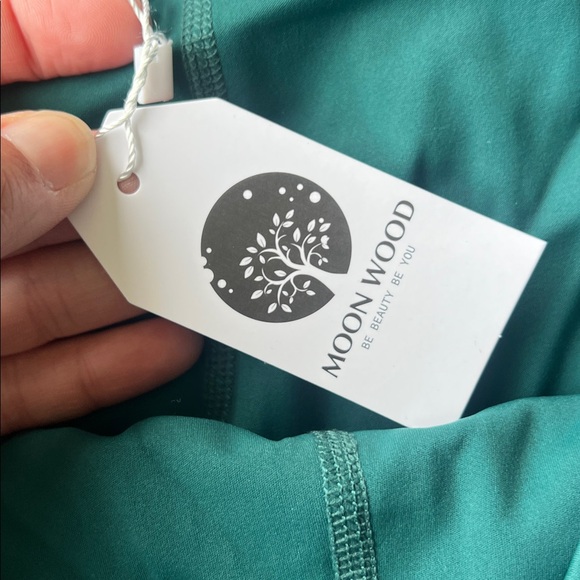 Moon Wood Plus Size Pleated Skirt High Waist with Shorts Sz XL Dark Green = - Picture 3 of 7